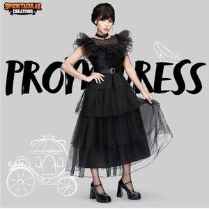 Spooktacular Creations Women Wednesday Prom Costume for Adult Halloween